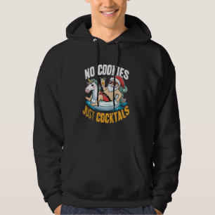Santa Pool geen koekjes alleen cocktails grappige  Hoodie