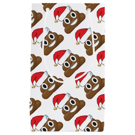 Santa Poop kerstcadeaus Wrap Emoji Klein Cadeauzakje (Voorkant)