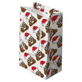Santa Poop kerstcadeaus Wrap Emoji Klein Cadeauzakje (Achterkant Gekanteld)