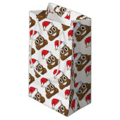 Santa Poop kerstcadeaus Wrap Emoji Klein Cadeauzakje (Voorkant Gekanteld)