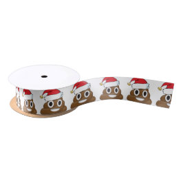 Santa Poop kerstcadeaus Wrap Emoji Satijnen Lint
