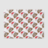Santa Poop kerstcadeaus Wrap Emoji Tissuepapier (Voorkant)