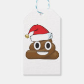Santa Poop Kerstcadeauverpakking Emoji Cadeaulabel (Voorkant)