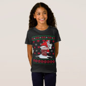 Santa Pooping Down Chimney Ugly Xmas Sweater Chris T-shirt (Voorkant volledig)