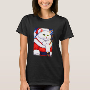 Santa Pootjes Schattige Kat Kerstman T-shirt
