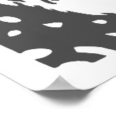 Santa Pop art Merry Kerstlight grijs Poster (Hoek)