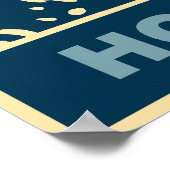 Santa Pop art Merry Kerstmis Ho Ho Poster (Hoek)