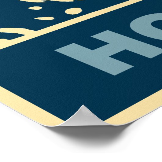 Santa Pop art Merry Kerstmis Ho Ho Poster (Hoek)