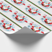 Santa Popping Out Cadeaupapier (Hoek)