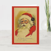  Santa Portrait Vakantie Groet Kaarten (Voorkant)