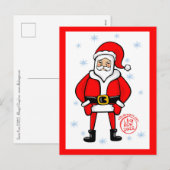 Santa Pose Feestdagenkaart (Voorkant / Achterkant)