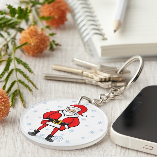 Santa Pose Sleutelhanger (Voorkant Rechts)