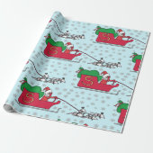 Santa Possum Cadeaupapier (Uitgerold)