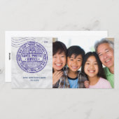 Santa Postal Cancelation Stamp Photo Card Feestdagenkaart (Voorkant / Achterkant)