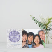 Santa Postal Cancelation Stamp Photo Card Feestdagenkaart (Staand voorkant)