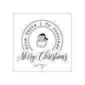 Santa Postmark Aangepaste naam Script Rubber Stamp Rubberstempel (Afrduk)