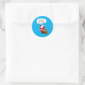 Santa PPE Ronde Sticker (Tas)