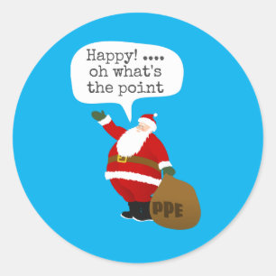 Santa PPE Ronde Sticker