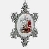 Santa Prayer over Baby Jesus Tin Sneeuwvlok Ornament (Links)