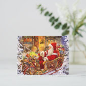 Santa_Preparing1 Feestdagenkaart (Staand voorkant)