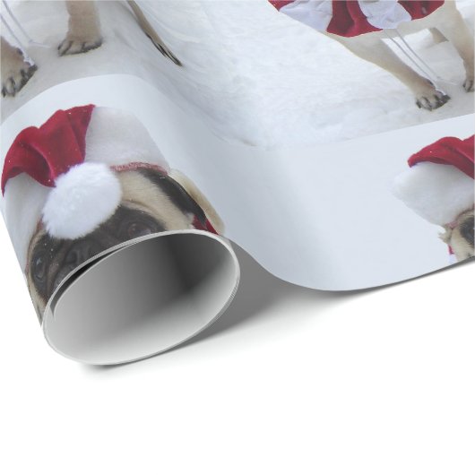 Santa Pug Cadeaupapier (Rol Hoek)
