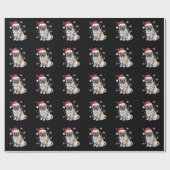 Santa Pug Christmas Lights Xmas Hondenliefhebber Cadeaupapier (Vlak)