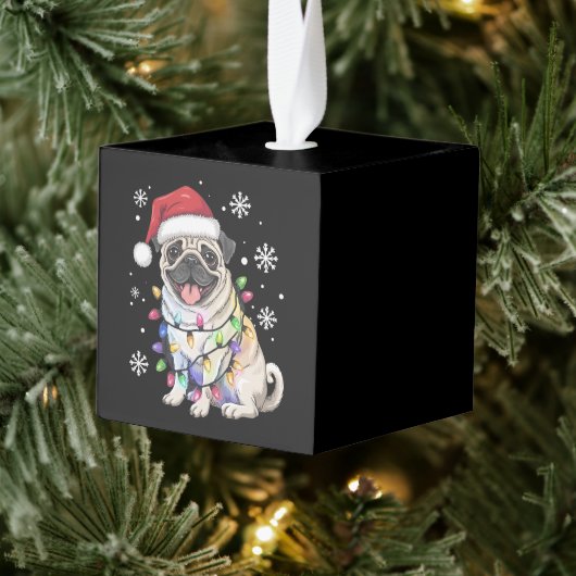 Santa Pug Christmas Lights Xmas Hondenliefhebber Decoratie (Boom)