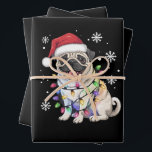 Santa Pug Christmas Lights Xmas Hondenliefhebber Inpakpapier Vel<br><div class="desc">Santa Pug Christmas Lights Xmas Hondenliefhebber</div>