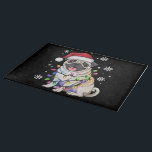 Santa Pug Christmas Lights Xmas Hondenliefhebber Snijplank<br><div class="desc">Santa Pug Christmas Lights Xmas Hondenliefhebber</div>