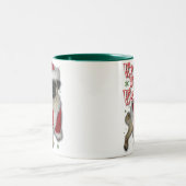 Santa Pug Coffee-Mok Tweekleurige Koffiemok (Center)