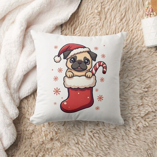 Santa Pug Delight Kussen (Deken)