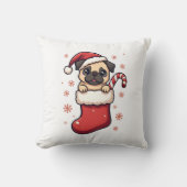 Santa Pug Delight Kussen (Voorkant)