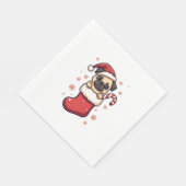 Santa Pug Delight Servet (Hoek)