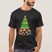 Santa Pug Dog Kerstmis Merry Pugmas - boom Lig T-shirt (Voorkant)