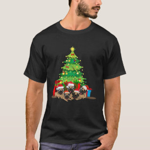 Santa Pug Dog Kerstmis Merry Pugmas - boom Lig T-shirt