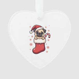 Santa Pug Genot Ornament