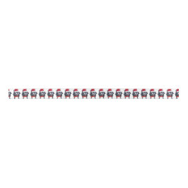 Santa Pug Hond Rood Bow Kerstlint Satijnen Lint