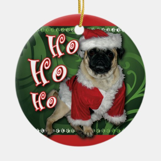 Santa Pug Ornament (Voorkant)