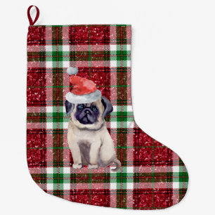 Santa Pug Pset Kerstmis Grote Kerstsok