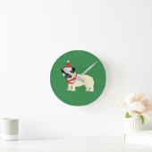 Santa Pug Ronde Klok (Huis)