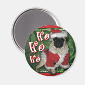 Santa Pug ronde magneet (Voorkant / Achterkant)