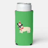 Santa Pug Seltzer Blikjeskoeler (Seltzer Voorkant)