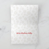 Santa Pulling Rendier op een slee Grappige Kerstmi Feestdagen Kaart (Binnen)