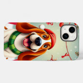 🎅 Santa Pup Delight ✨ Schattige Kersthond Case-Mate iPhone Case (Achterkant (horizontaal))