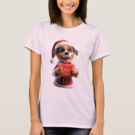 Santa Pup zegt: Knuffel Kerstmis! 🎅🐾 T-shirt