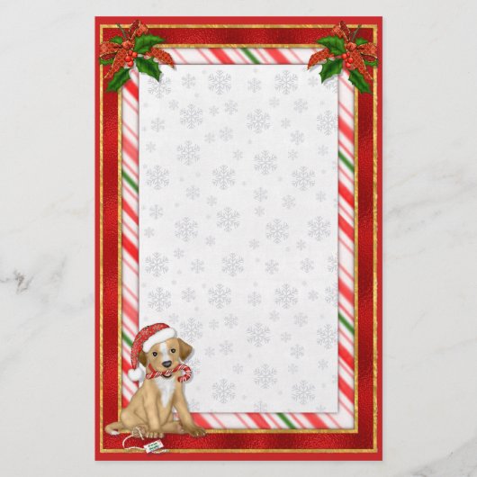 Santa Puppy Briefpapier (Voorkant)