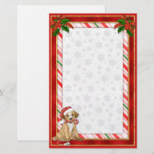 Santa Puppy Briefpapier (Voorkant / Achterkant)