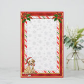 Santa Puppy Briefpapier (Staand voorkant)