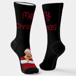 Santa Puppy Crew Sokken