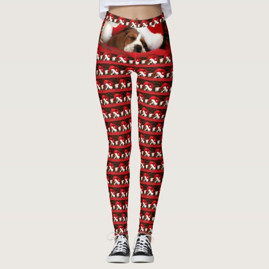 Santa Puppy Leggings (Voorkant)